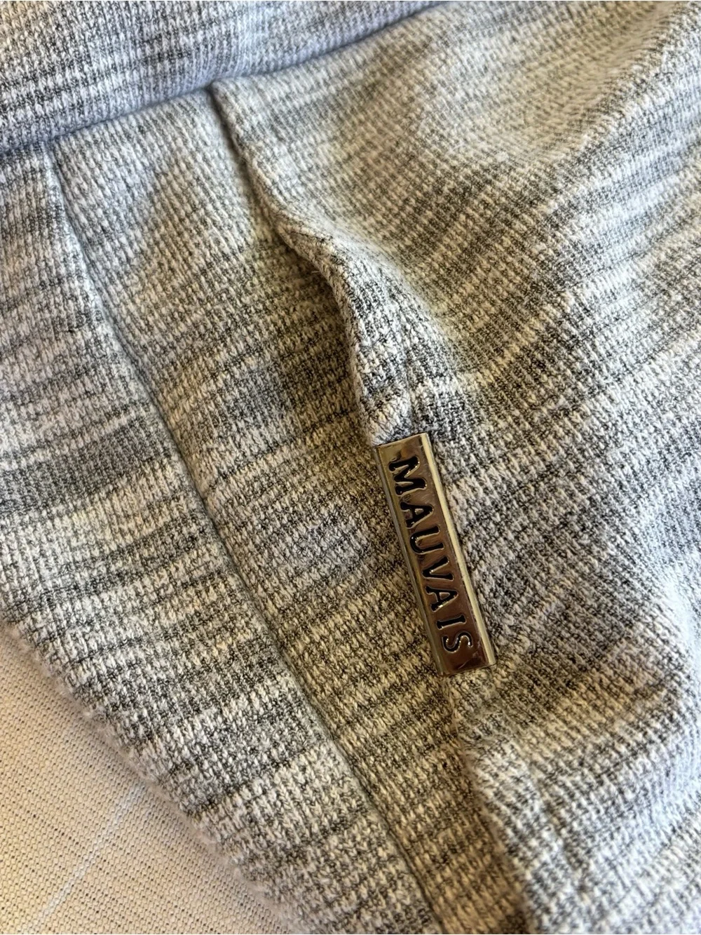 Mauvais Gray Textured Joggers Men’s Medium Slim Fit Luxe Sweatpants Streetwear